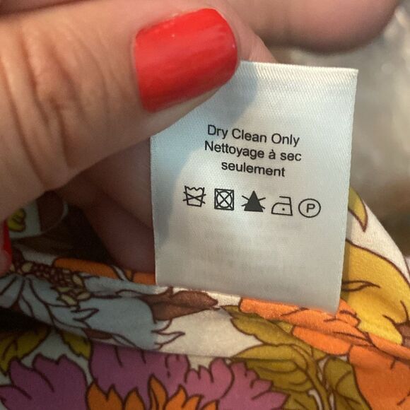 NWT Revolves Veronica Beard Kailani Garden Neutral Pink Floral Halter Silk Top - Picture 11 of 11